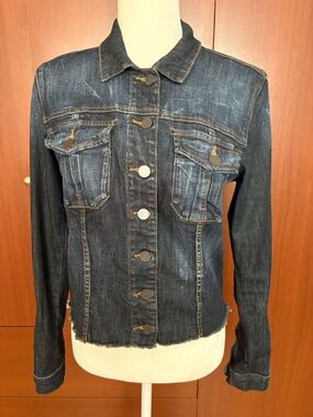 Kut from the Kloth Washed Dark Blue Denim Jacket